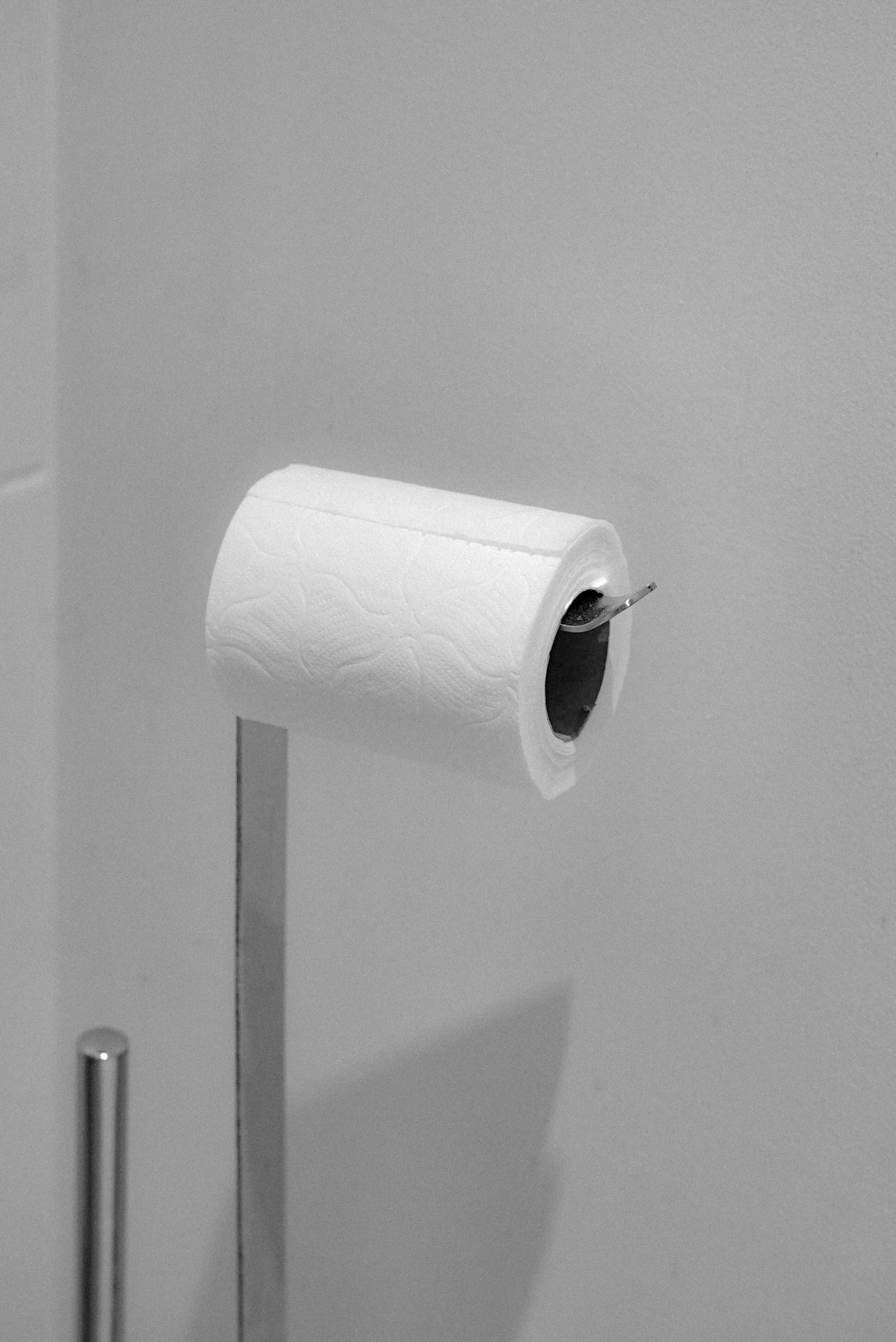 Close up of toilet roll