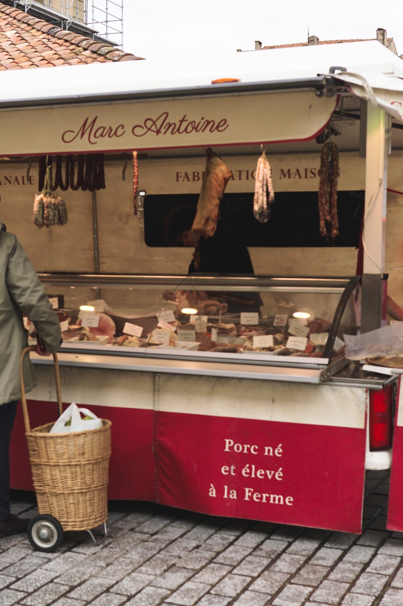 Charcuterie market in Frane